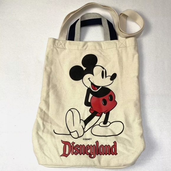 Disneyland Mickey Mouse Shoulder Canvas Tote Bag Disney Parks - Picture 2 of 4